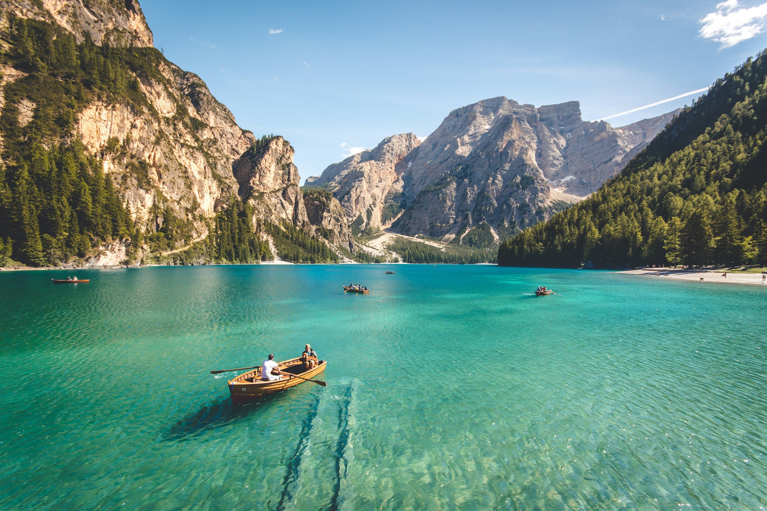 people in boats